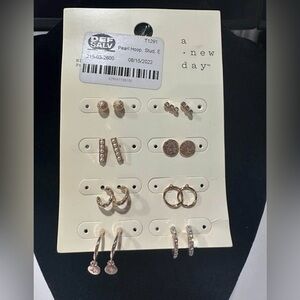 8 pc. Gold Earring Set-#4-Gold-a new day